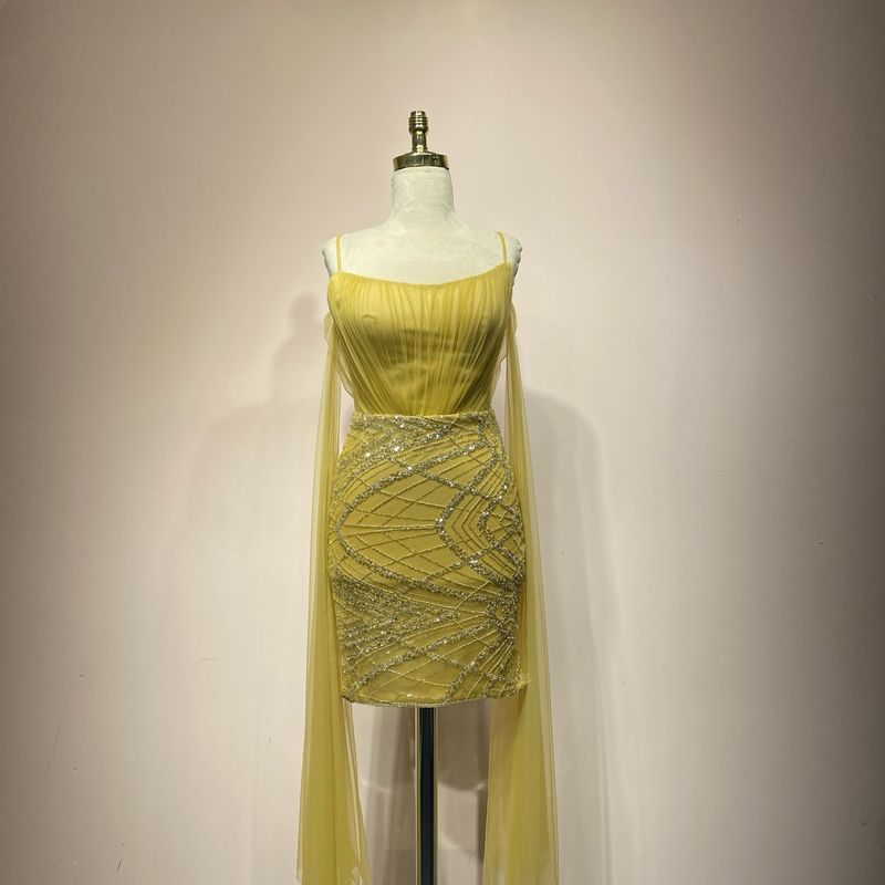 Vestido Largo Color Mostaza Talla 40/8