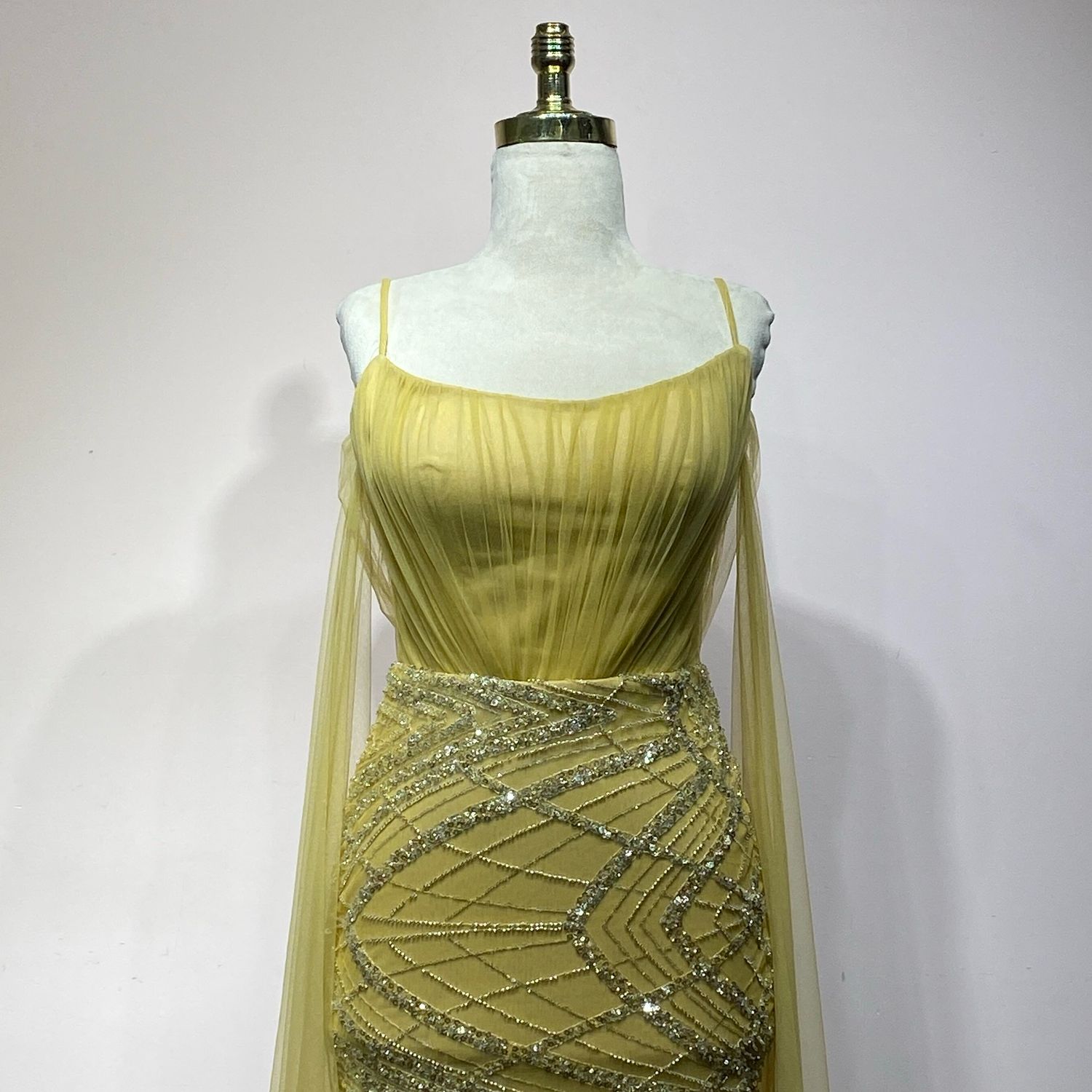 Vestido Largo Color Mostaza talla 40/8