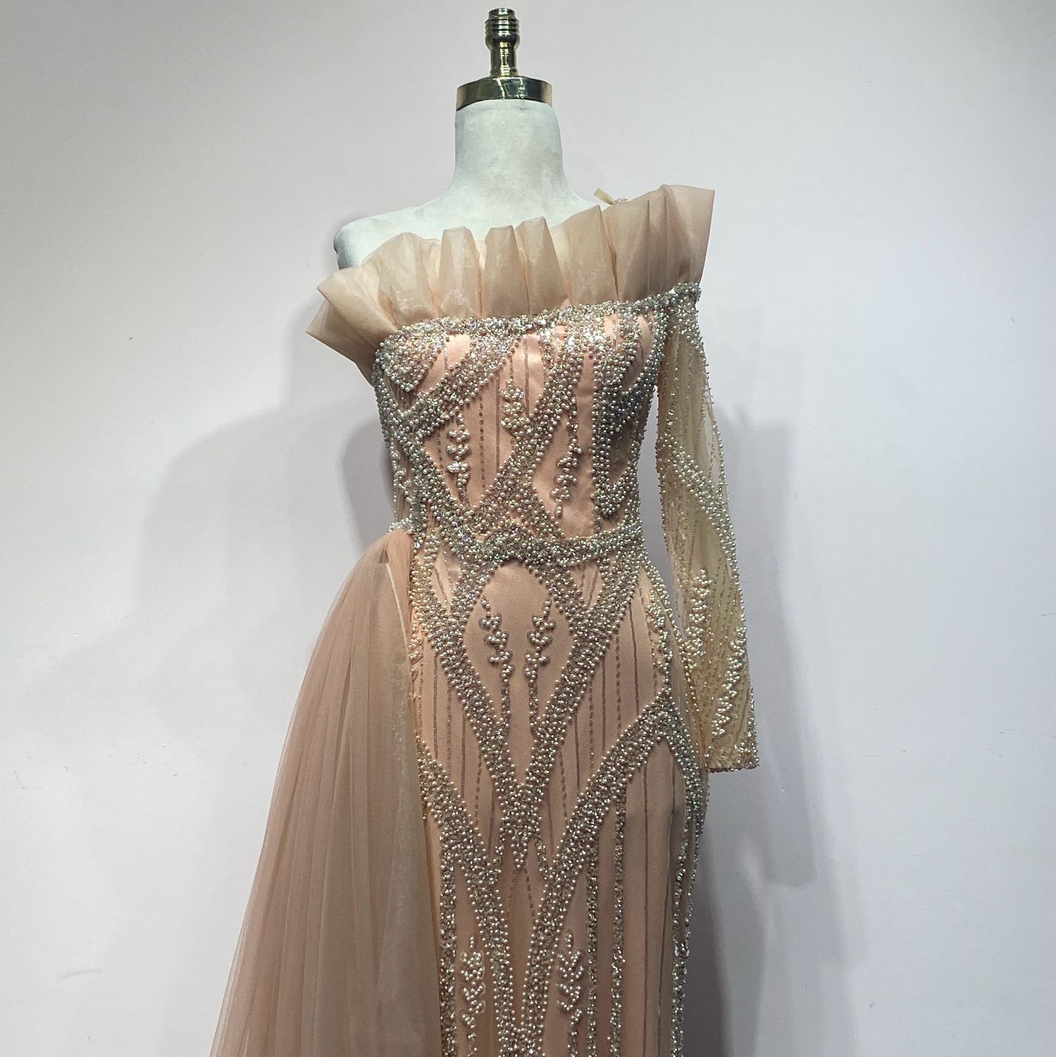 Vestido Largo Color Peach Talla 42/10