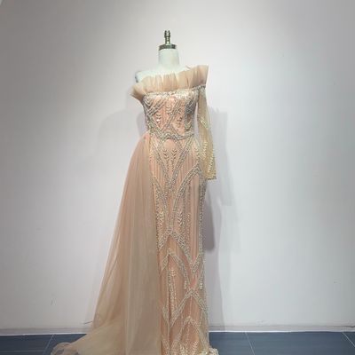 Vestido Largo Color Peach Talla 42/10