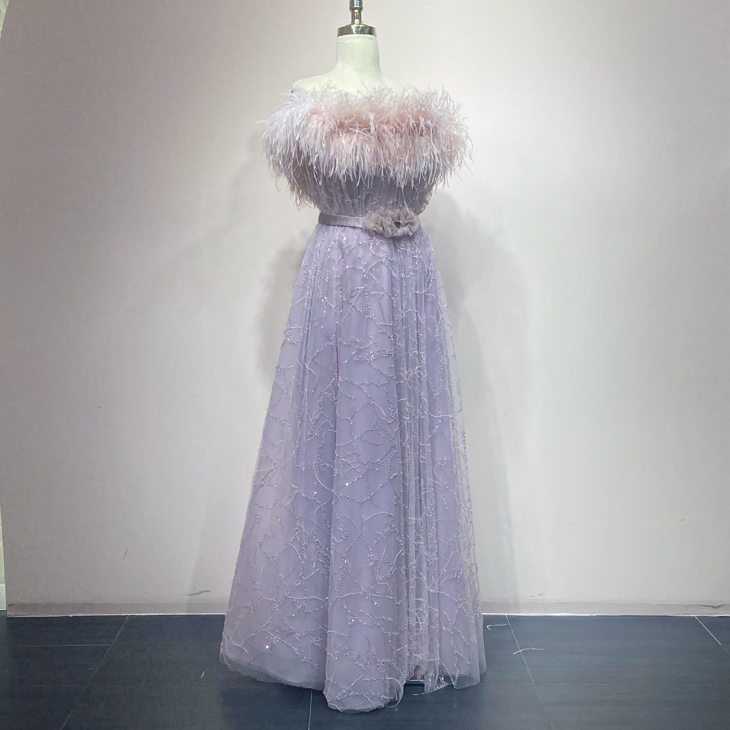 Vestido Largo Color Rosado Talla 44/12