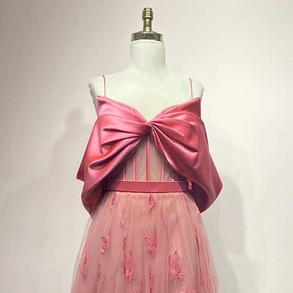 Vestido Largo Color Rosado Talla 46/14