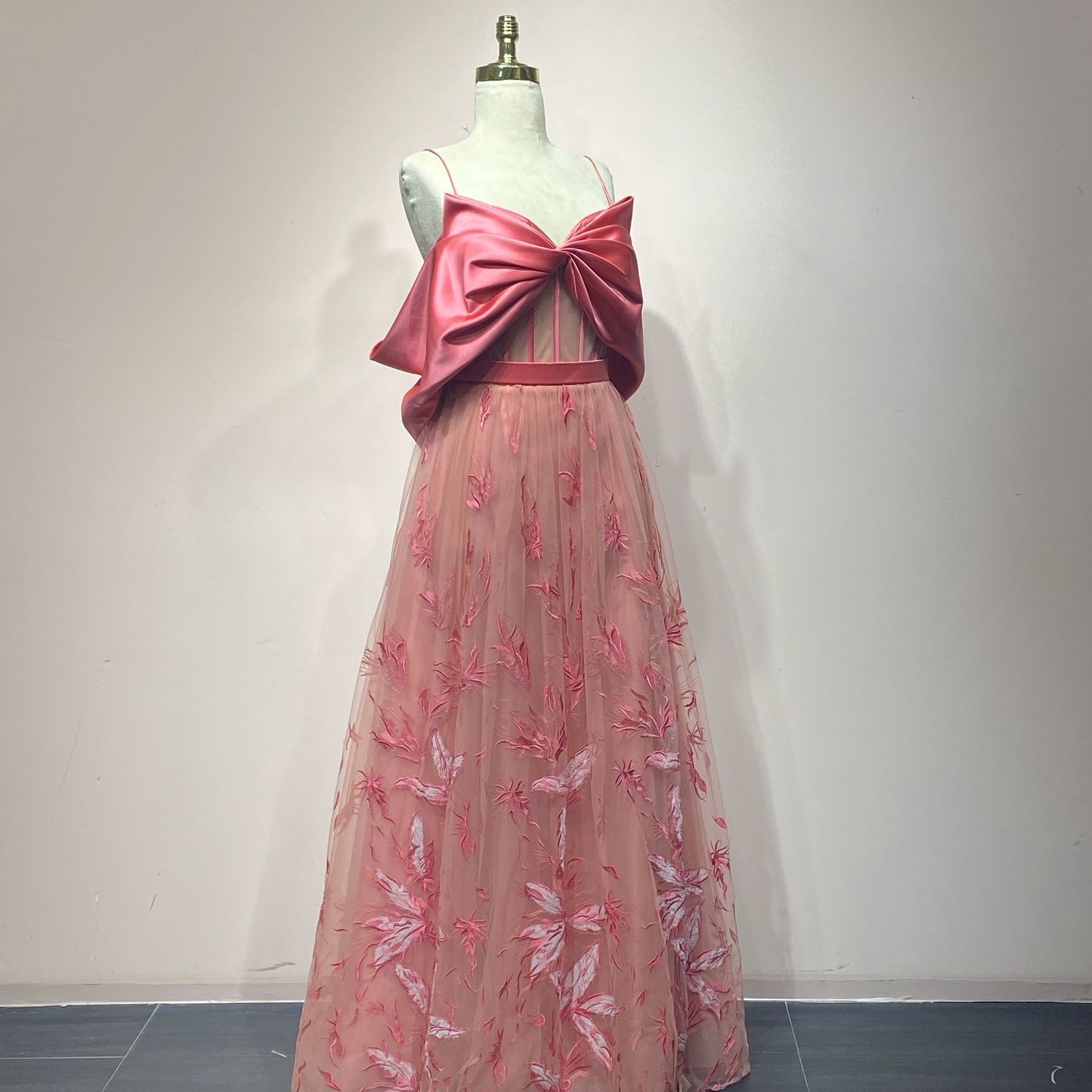 Vestido Largo Color Rosado Talla 46/14