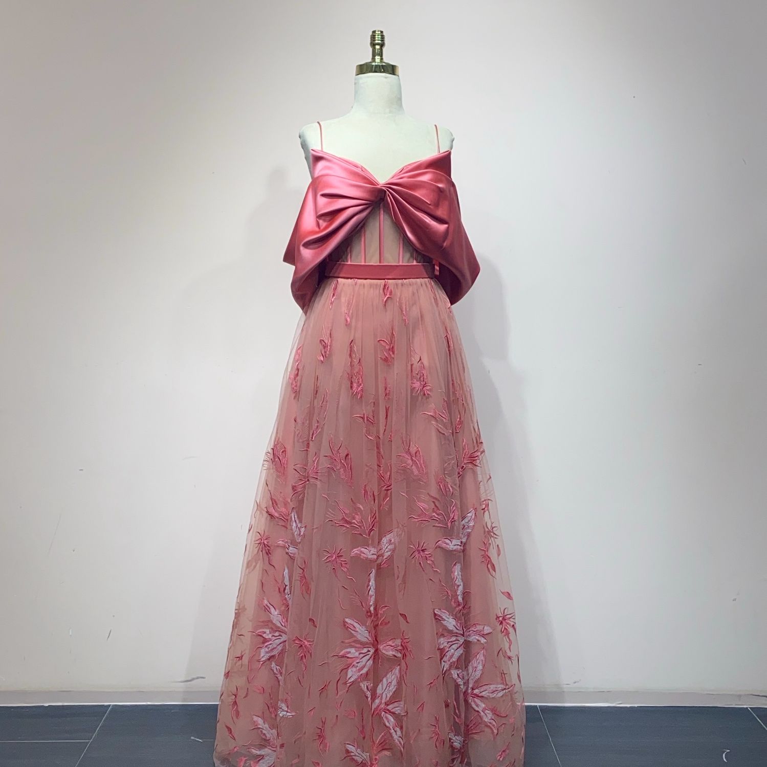 Vestido Largo Color Rosado Talla 46/14
