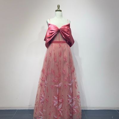 Vestido Largo Color Rosado Talla 46/14