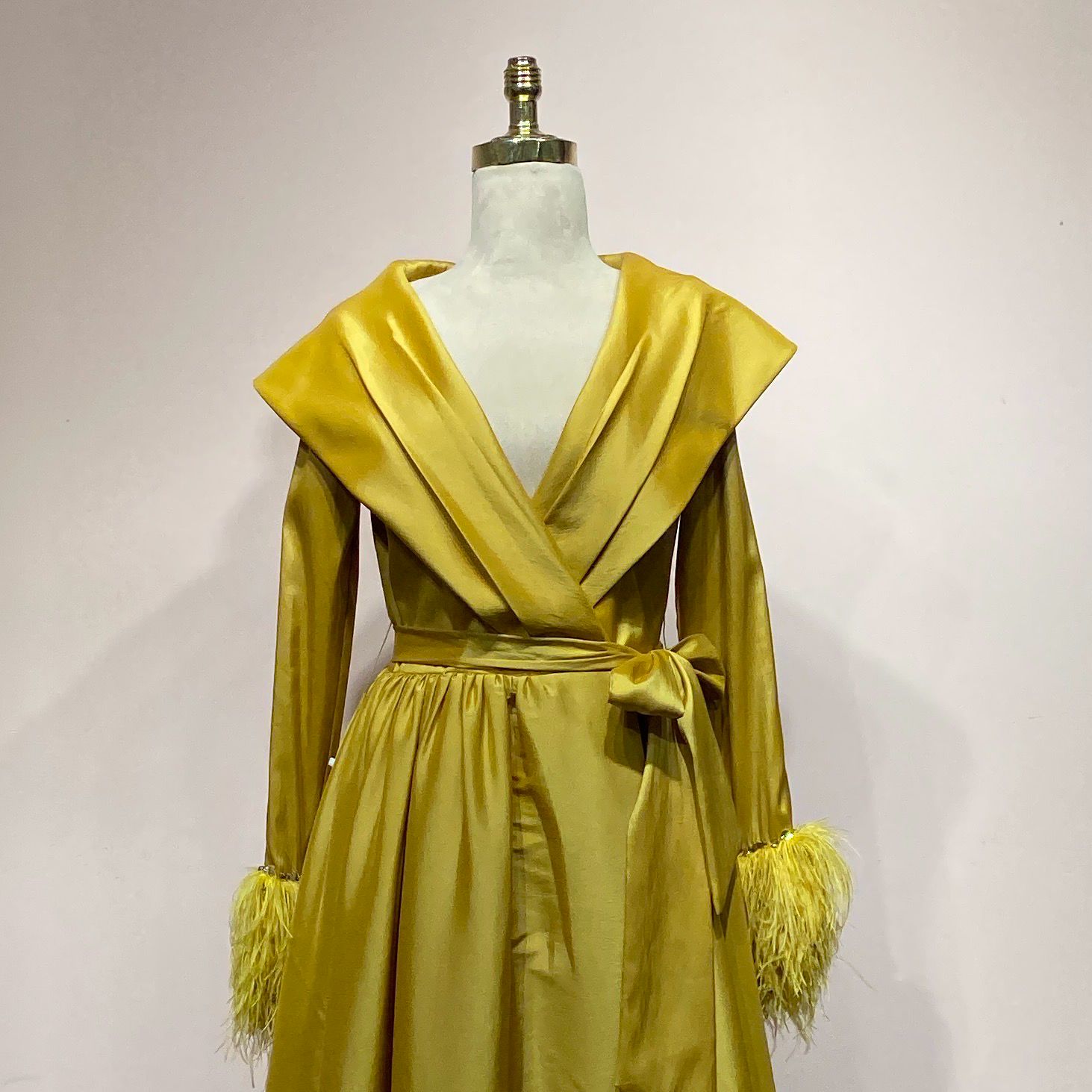 Vestido Largo,	Amarillo mostaza	,Talla	38