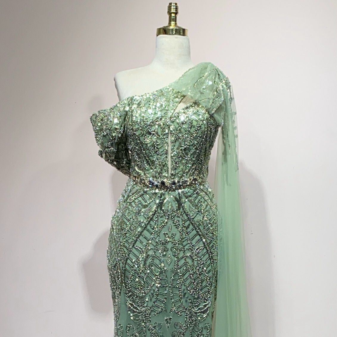 Vestido Largo Color Verde Talla 42/10