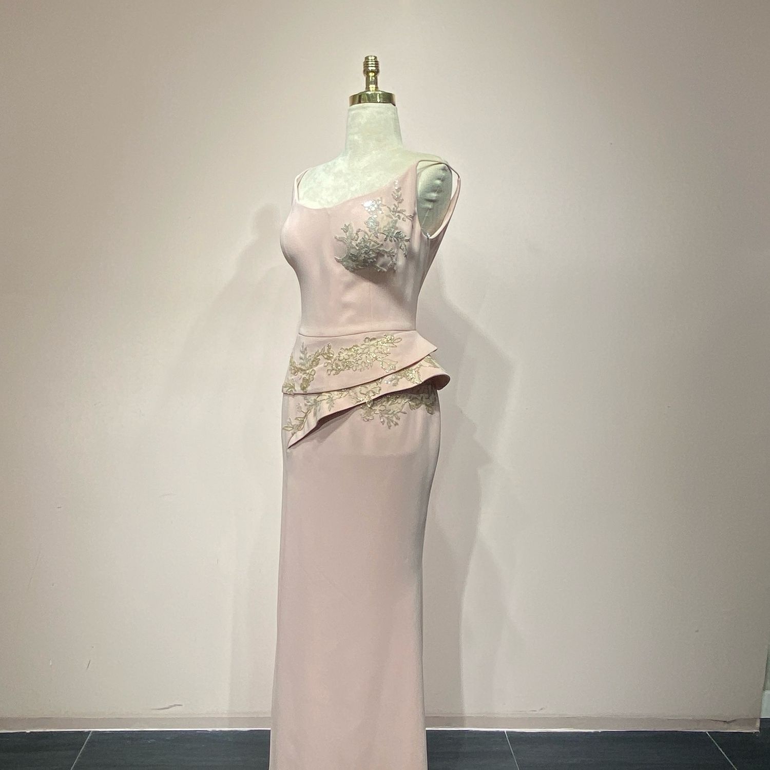 Vestido Largo,	Peach	,Talla	46