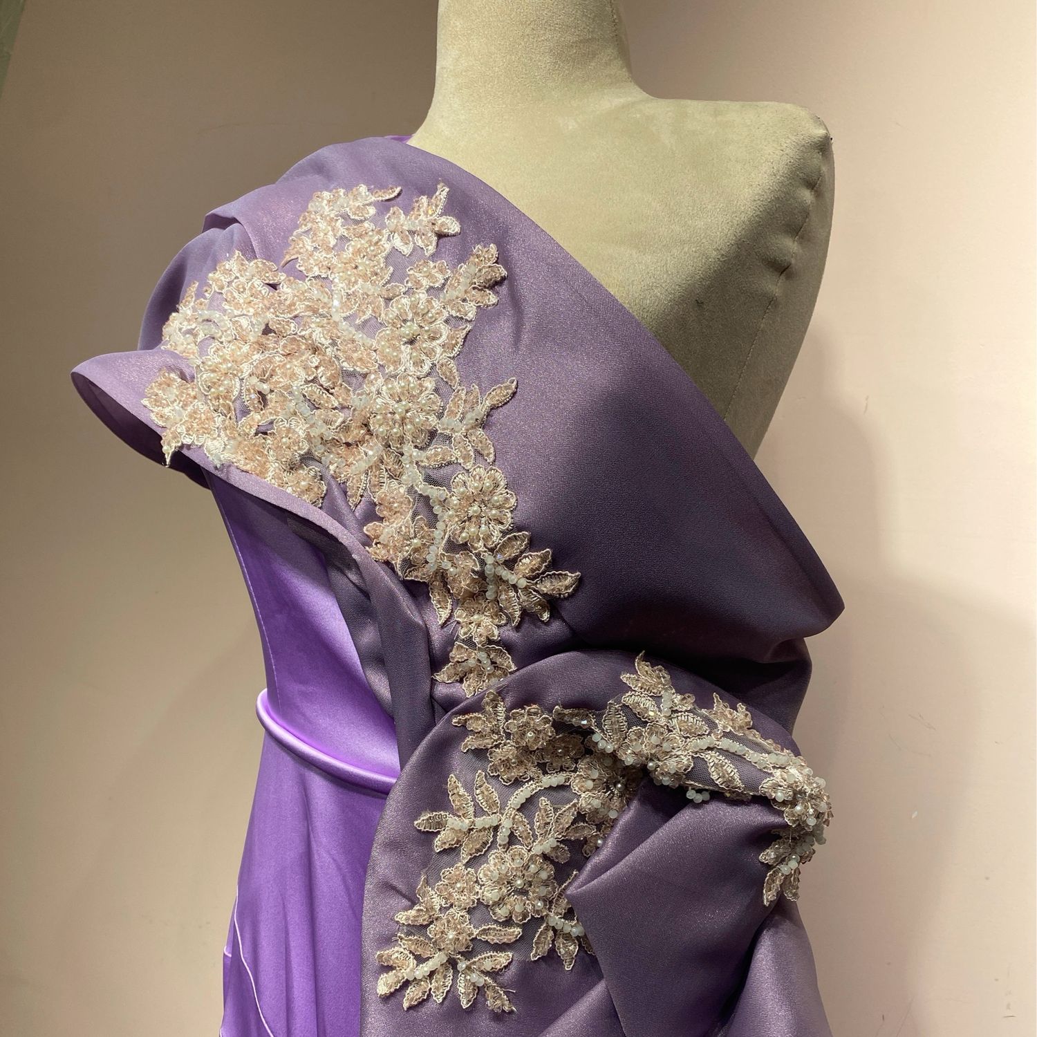 Vestido largo morado -  talla 46