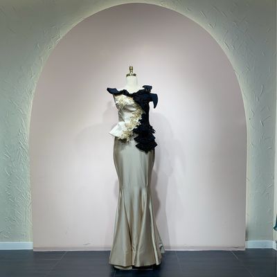  Vestido - Beige/Negro - talla 42