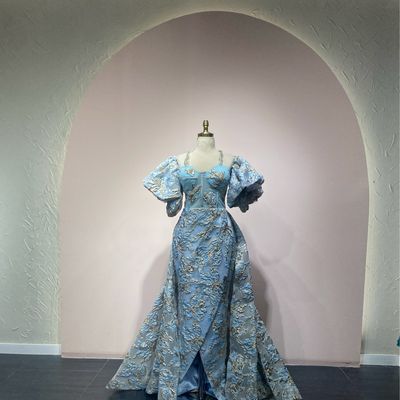 Vestido largo - Celeste - talla 44