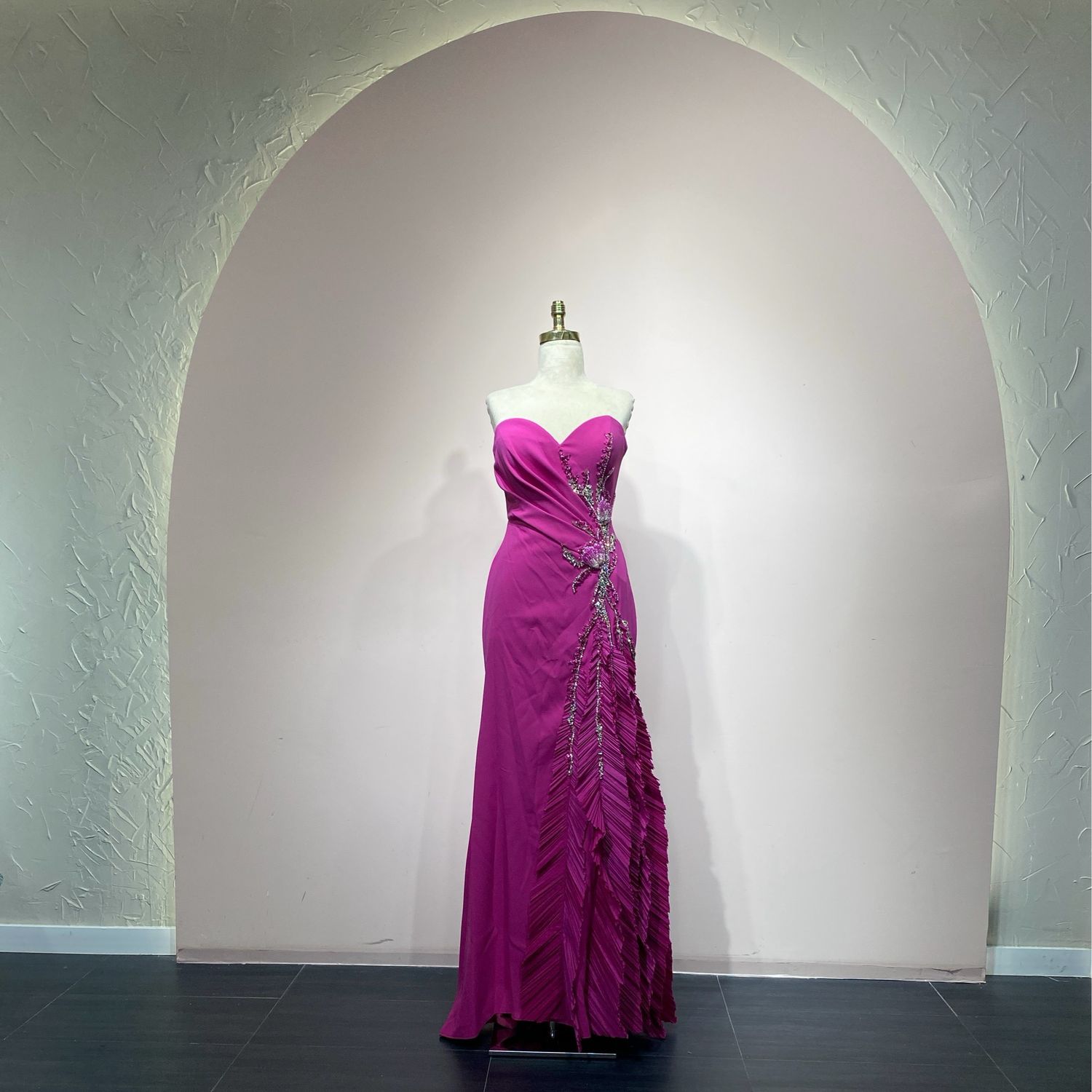 Vestido largo - Fucsia - talla 44