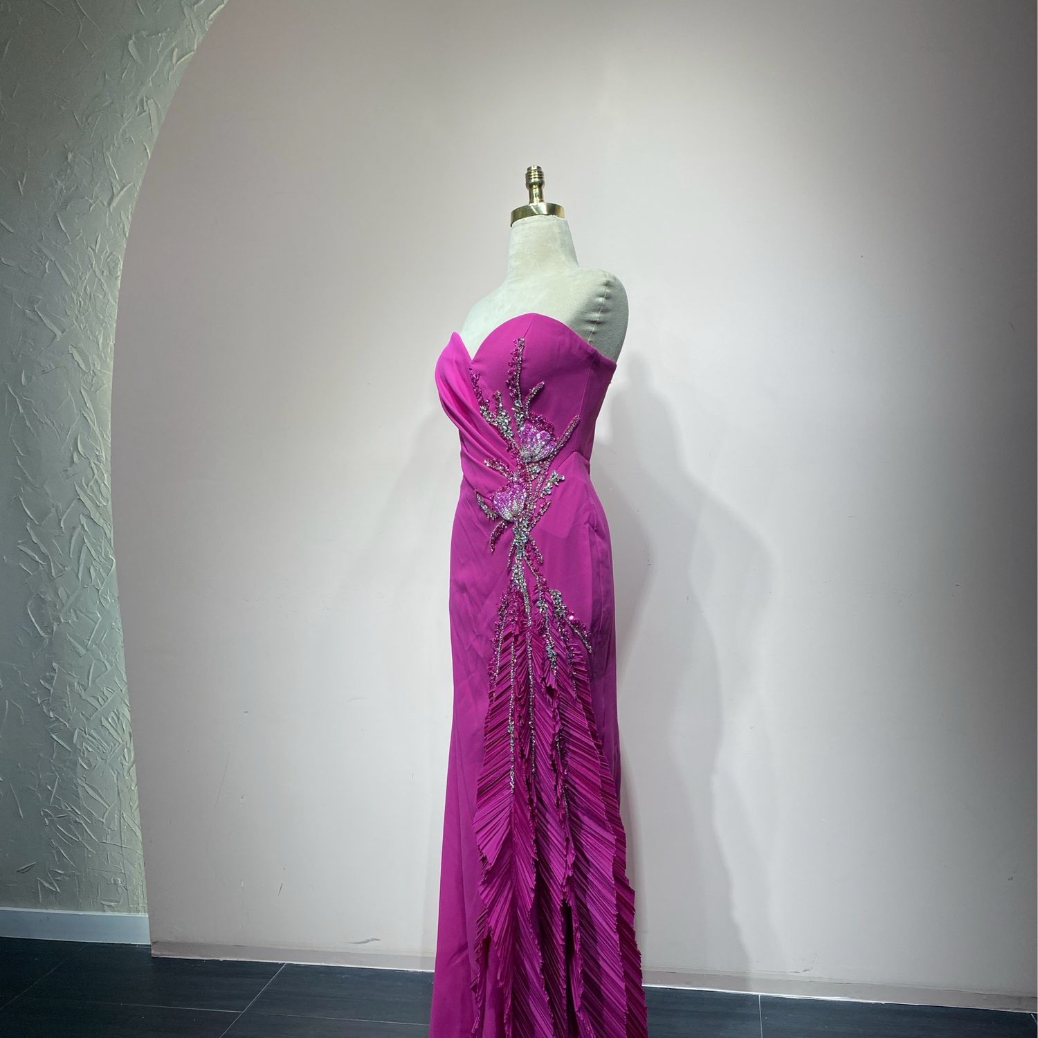 Vestido largo - Fucsia - talla 44