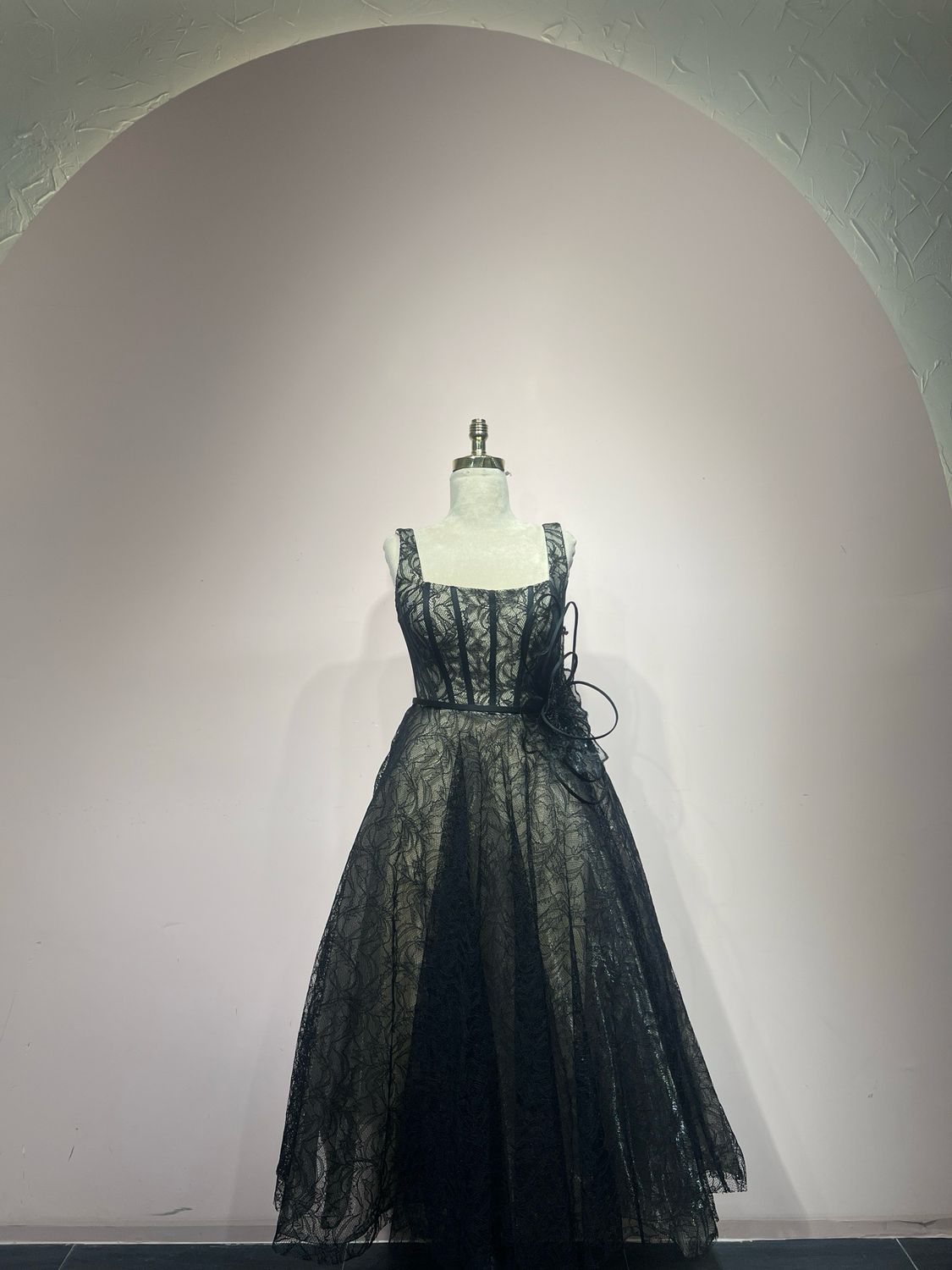 Vestido corto - Negro/Beige - talla 40