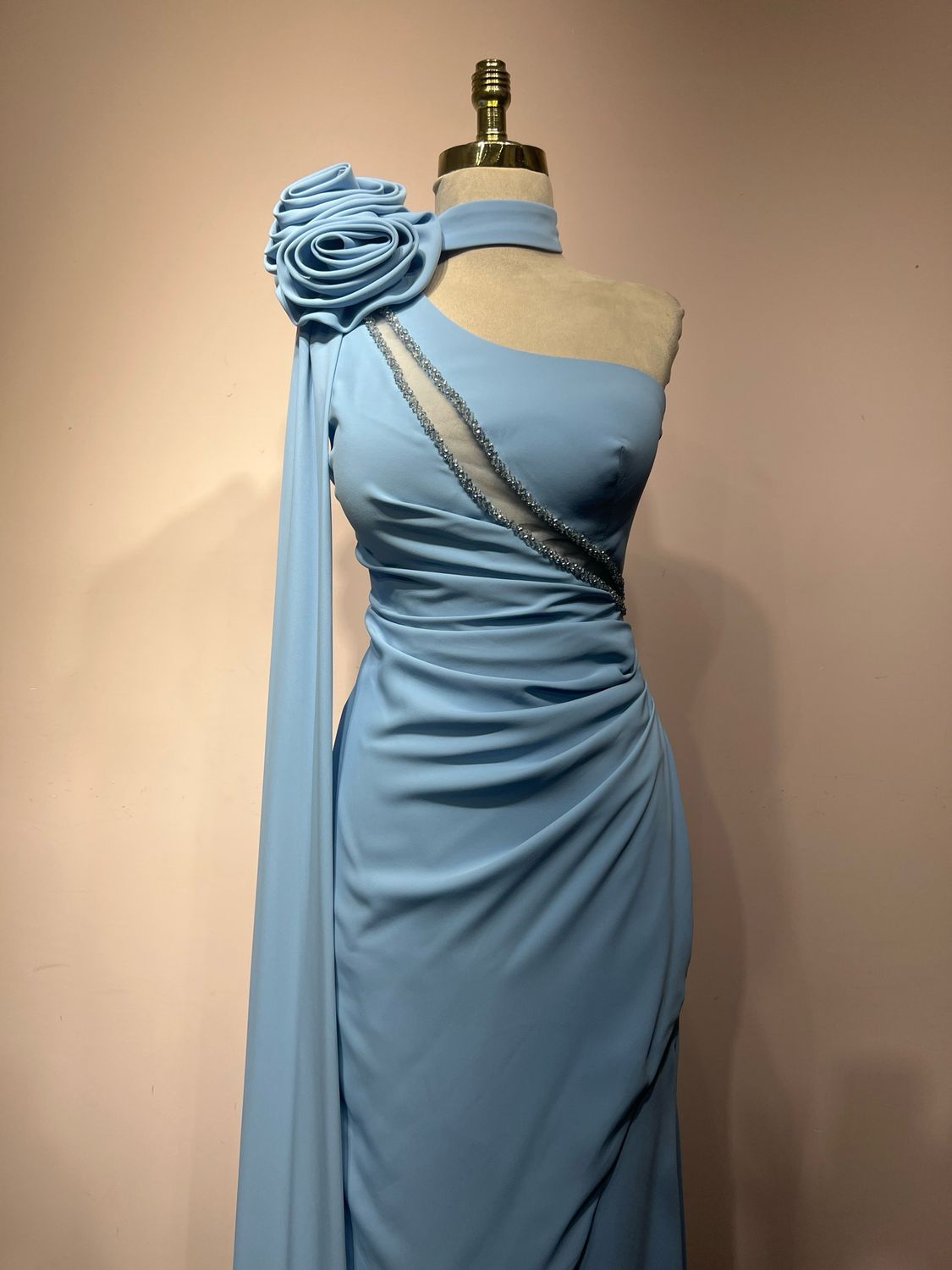 Vestido largo - Celeste - talla 42