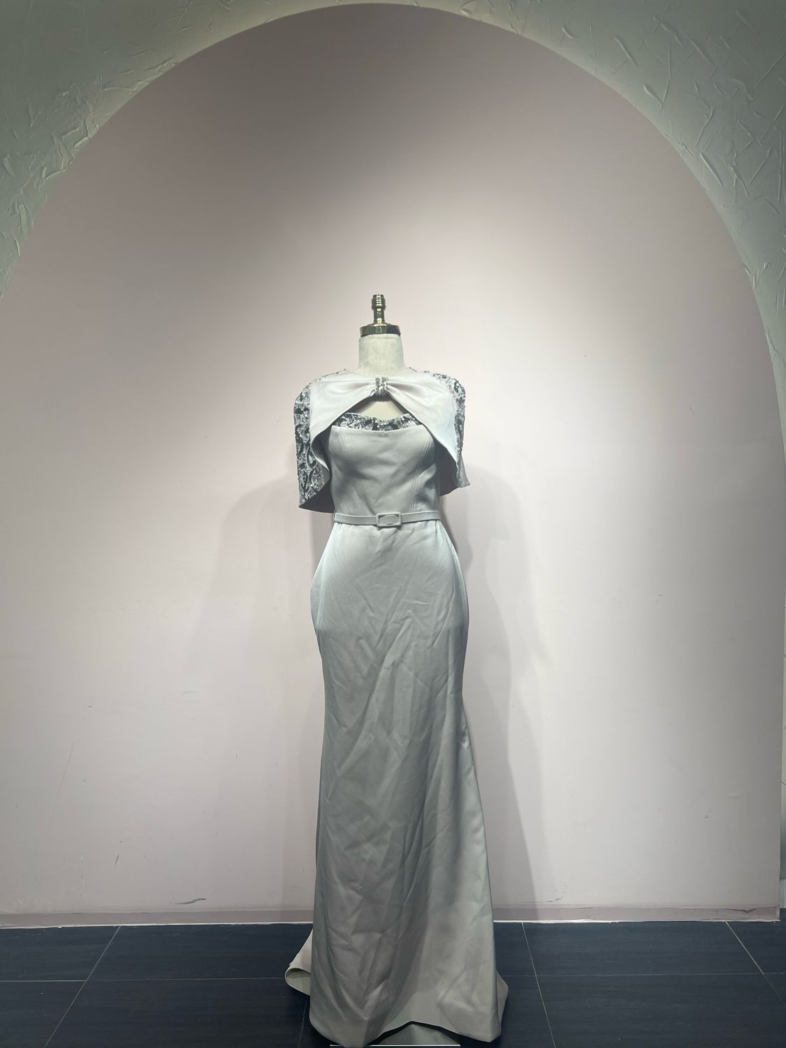 Vestido largo - Beige - talla 42