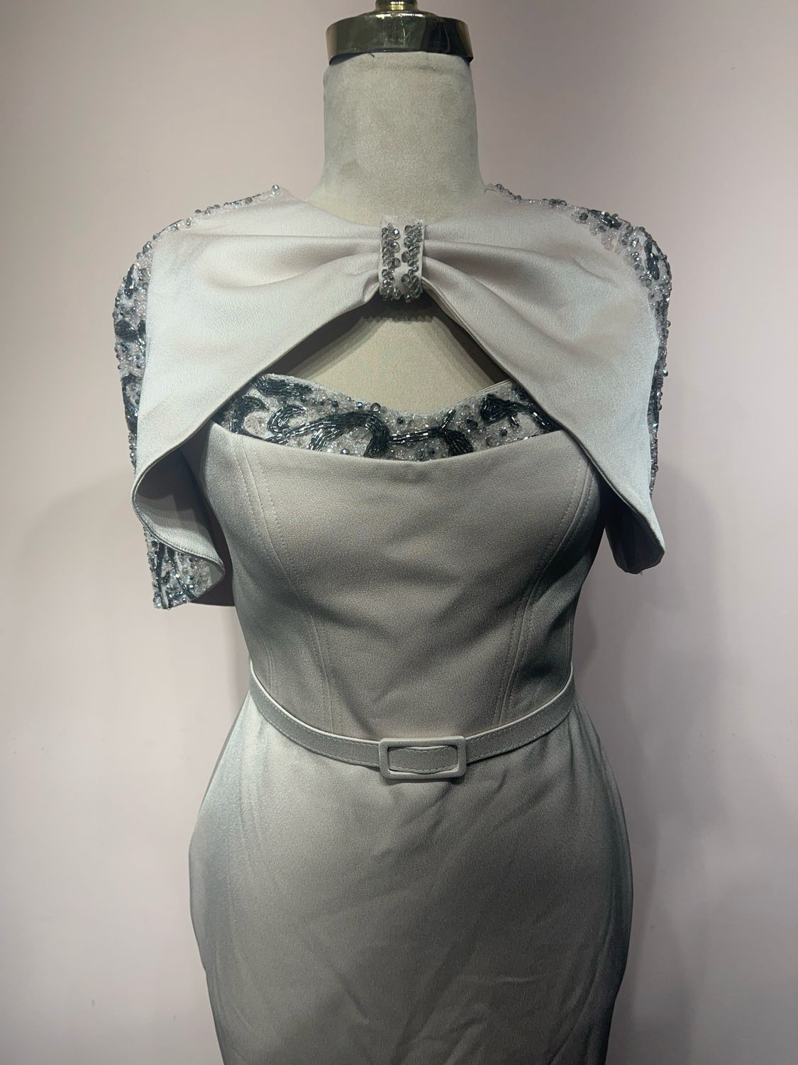 Vestido largo - Beige - talla 42