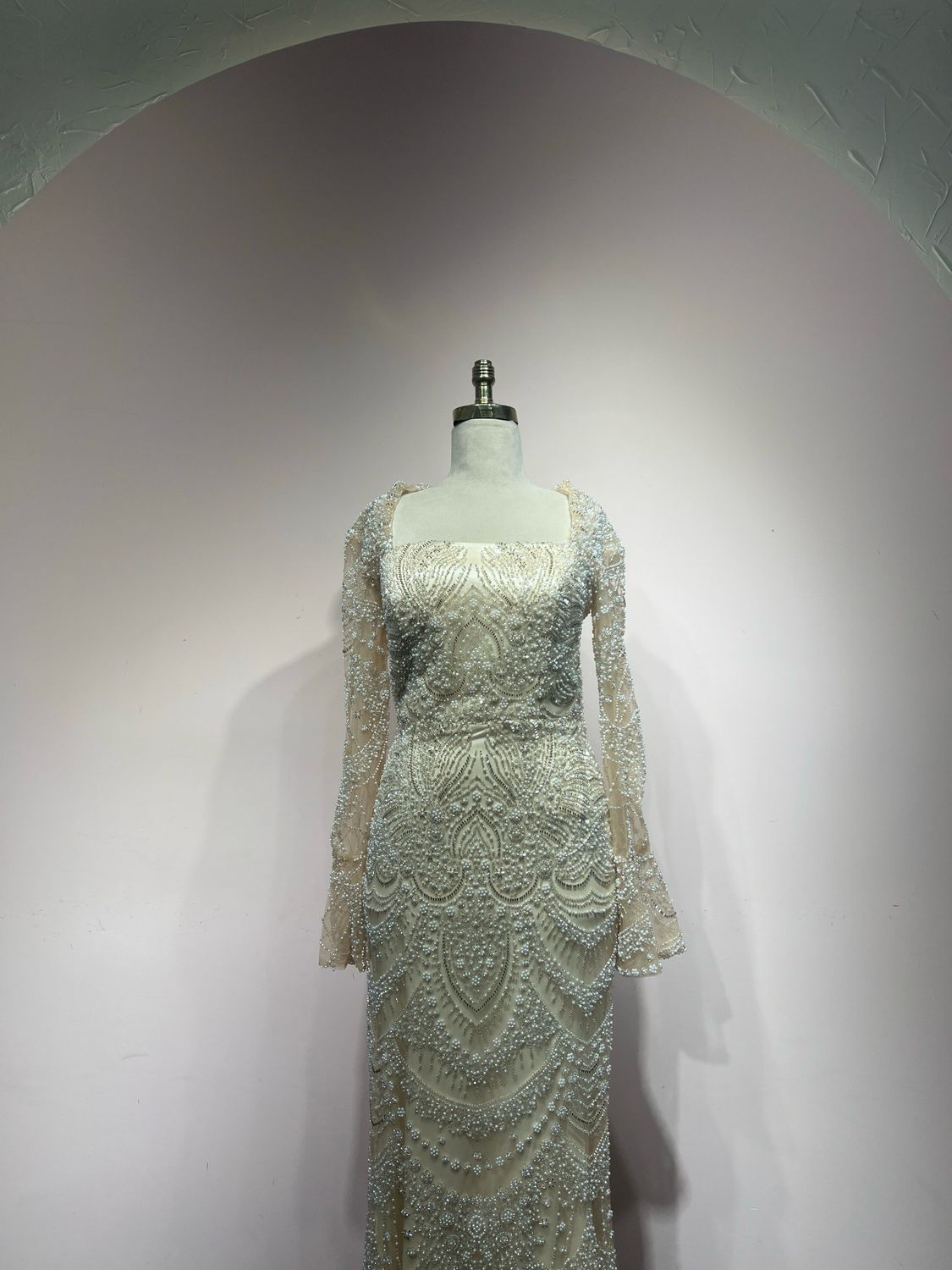 Vestido largo - Metallic Gold - talla 42