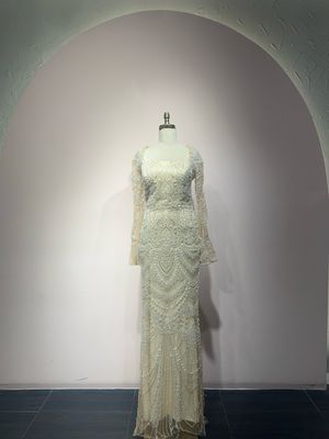 Vestido largo - Metallic Gold - talla 42