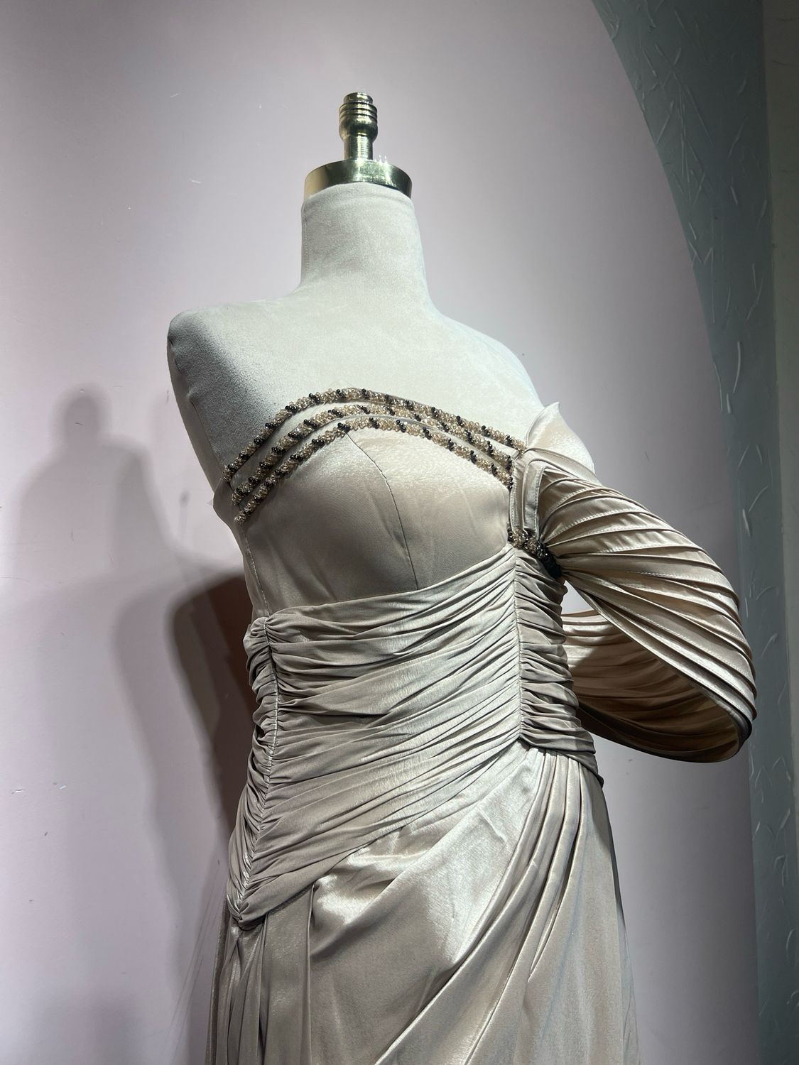 Vestido largo - Crema - talla 42