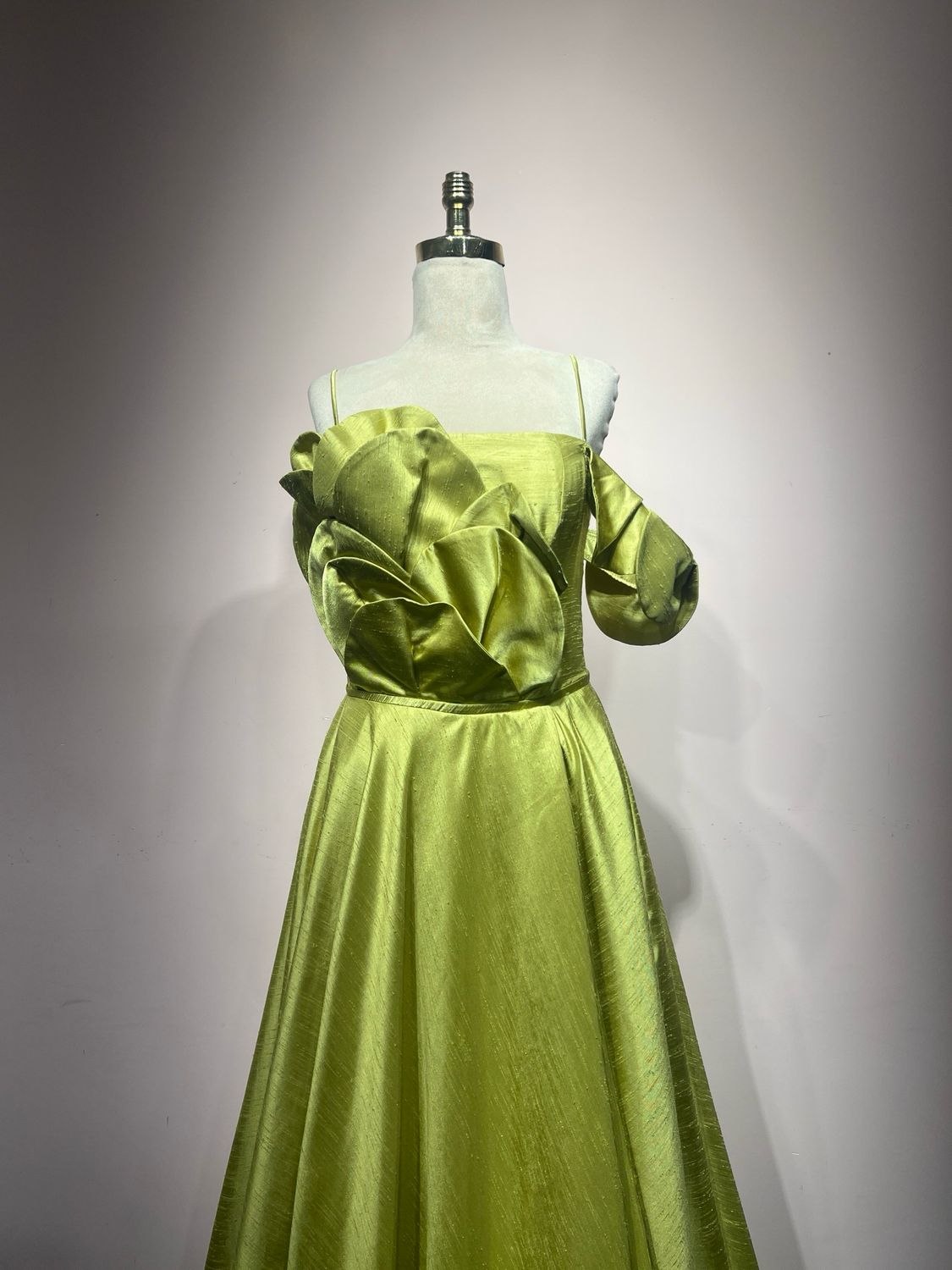 Vestido Largo,	Verde manzana	,Talla	38