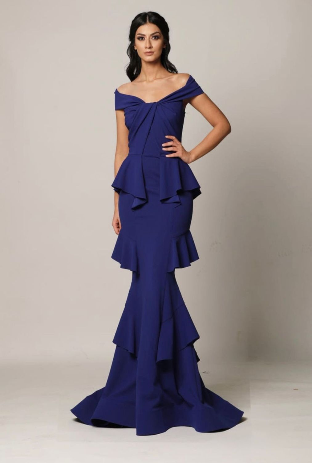 Vestido Largo - Azul - Talla 44