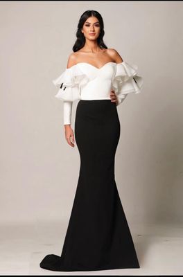 Vestido Largo,	Negro	,Talla	44