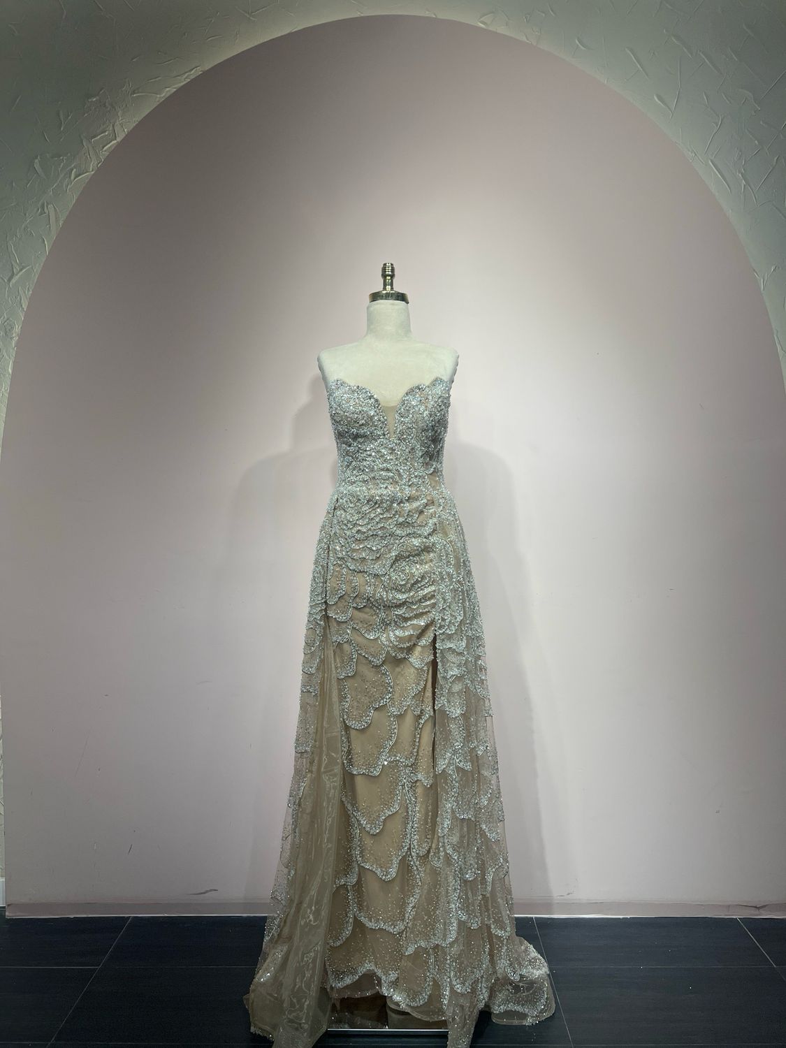 Vestido largo - Khaki - talla 10