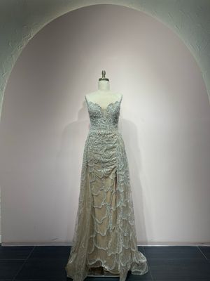Vestido largo - Khaki - talla 10