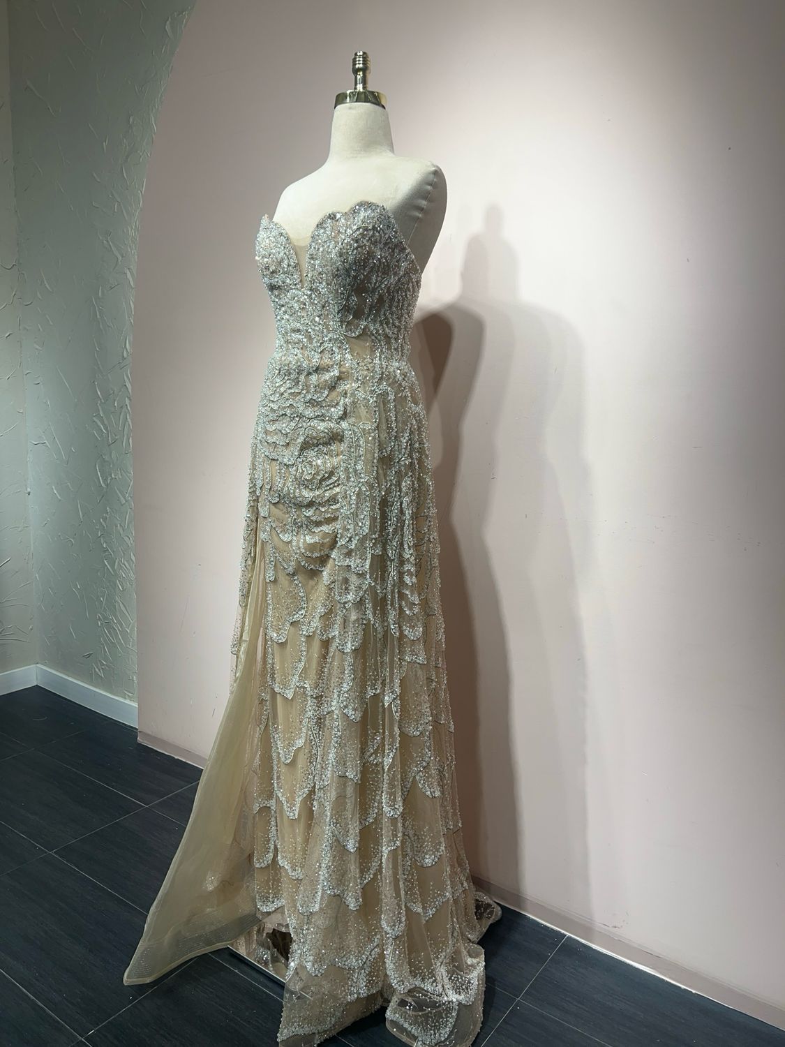 Vestido largo - Khaki - talla 10
