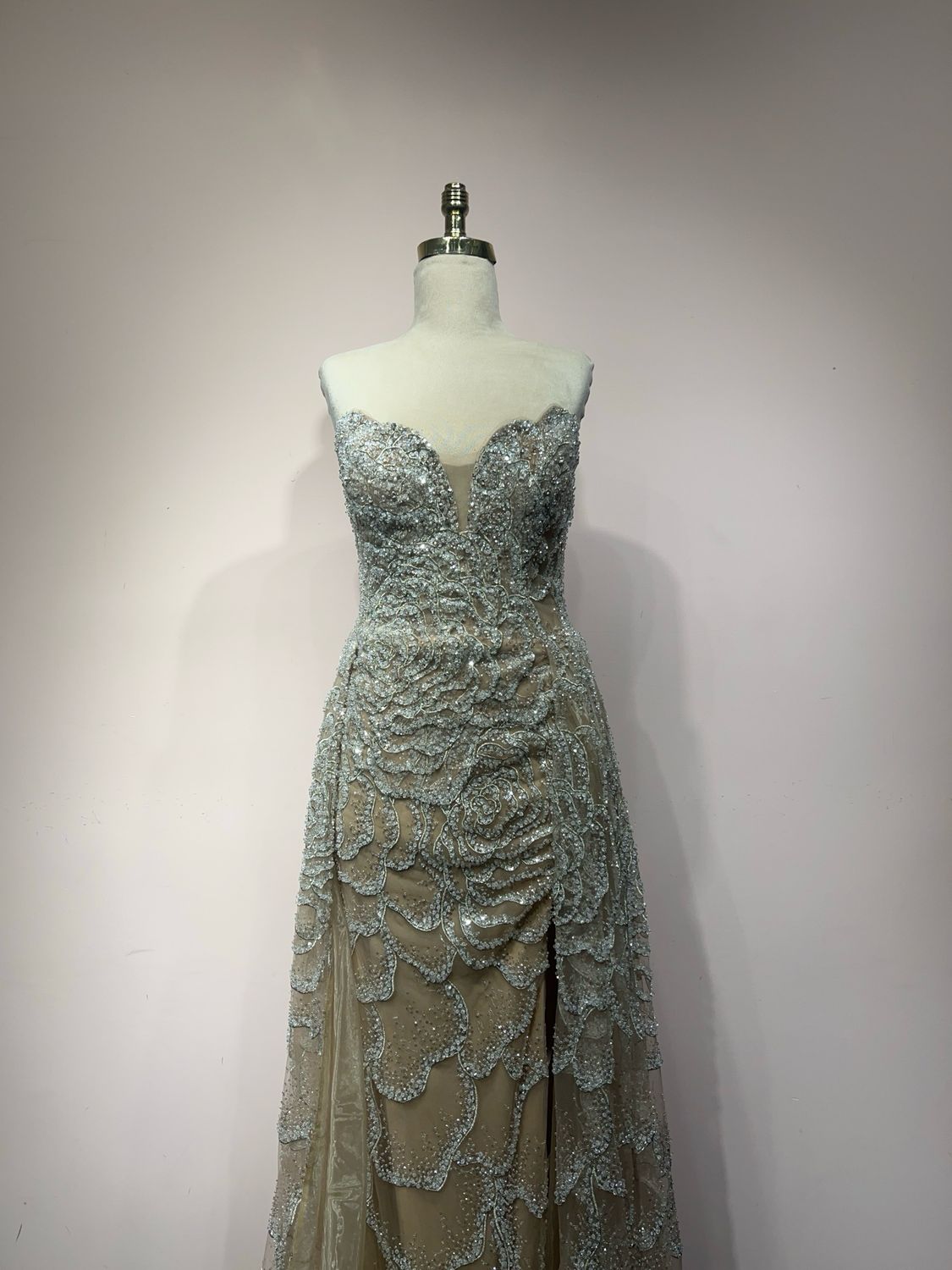 Vestido largo - Khaki - talla 10