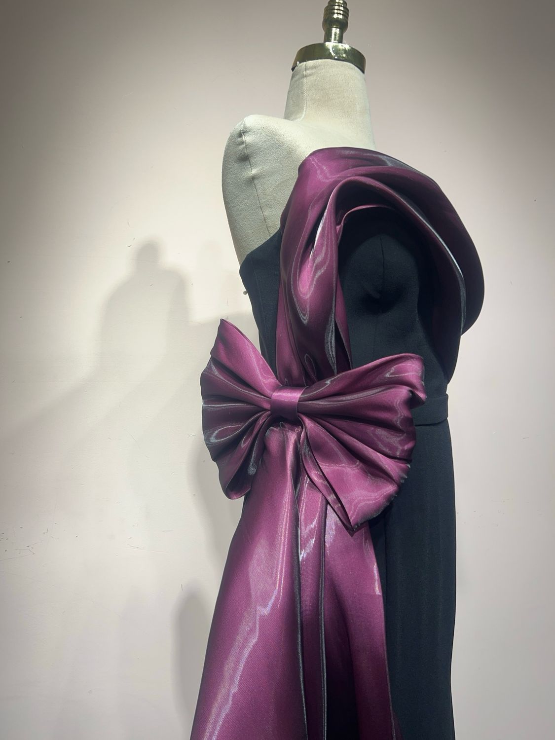 Vestido largo - Negro/Morado - talla 44