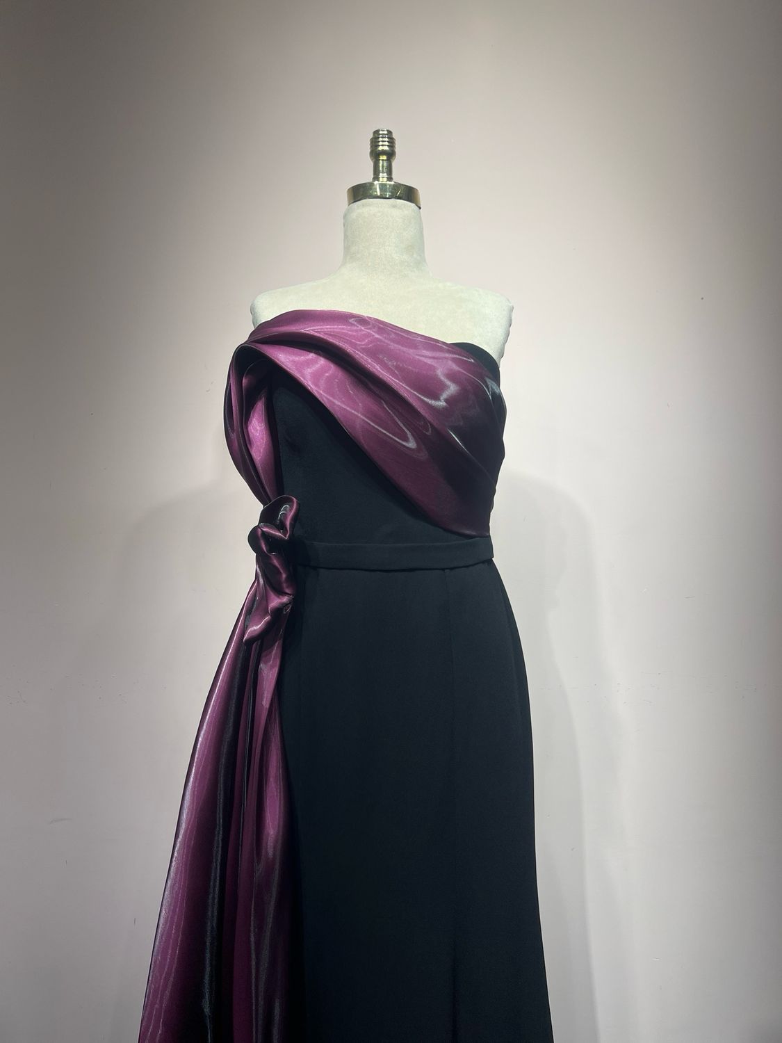 Vestido largo - Negro/Morado - talla 44