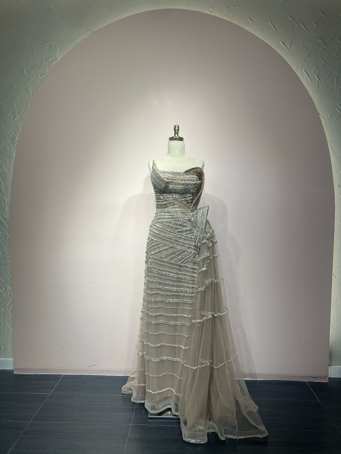 Vestido largo - Khaki - talla 10