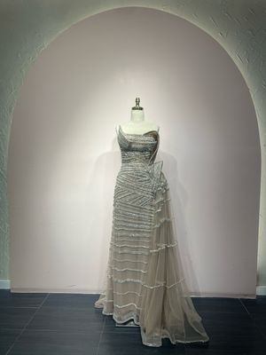 Vestido largo - Khaki - talla 10