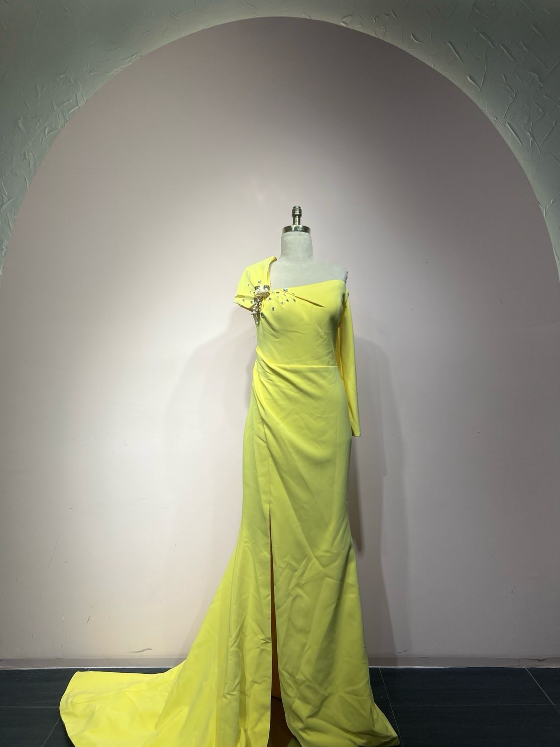 Vestido largo - Amarillo - talla 42