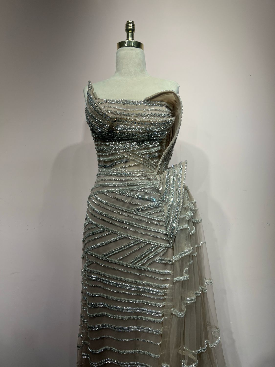Vestido largo - Khaki - talla 10