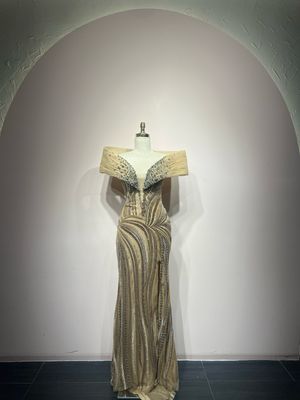 Vestido largo - Khaki - talla 10