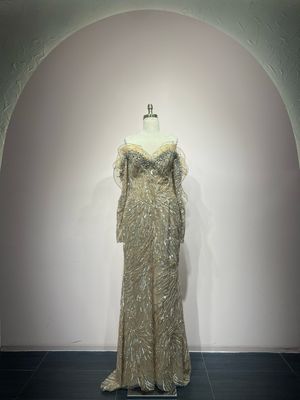 Vestido largo - Khaki - talla 16