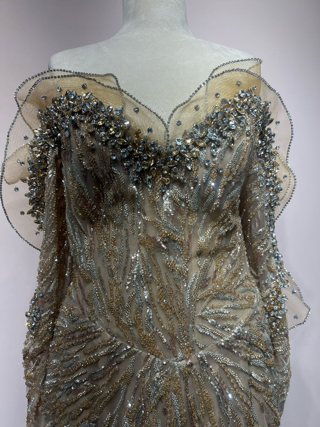 Vestido largo - Khaki - talla 16