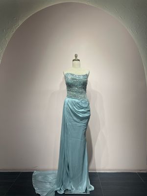 Vestido largo - Verde menta - talla 12