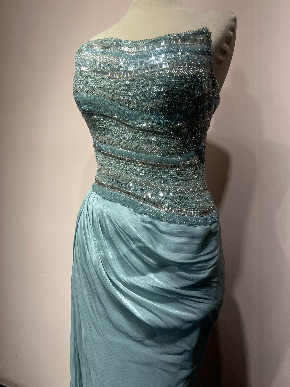 Vestido largo - Verde menta - talla 12