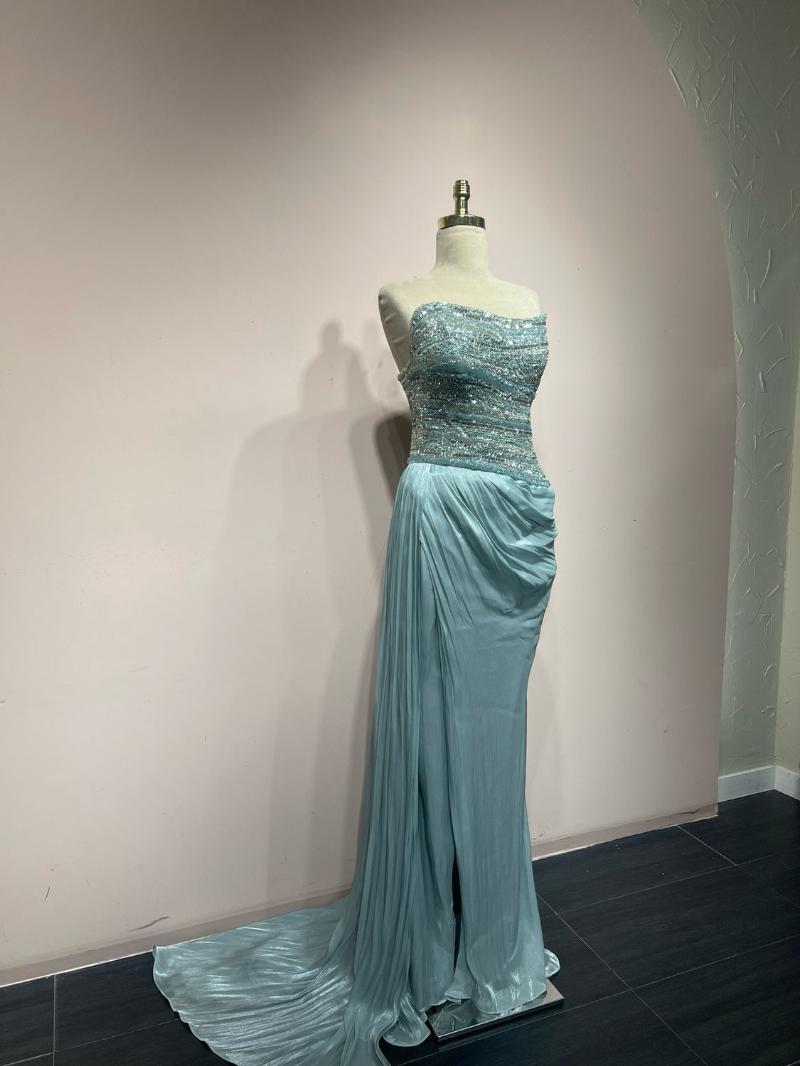 Vestido largo - Verde menta - talla 12