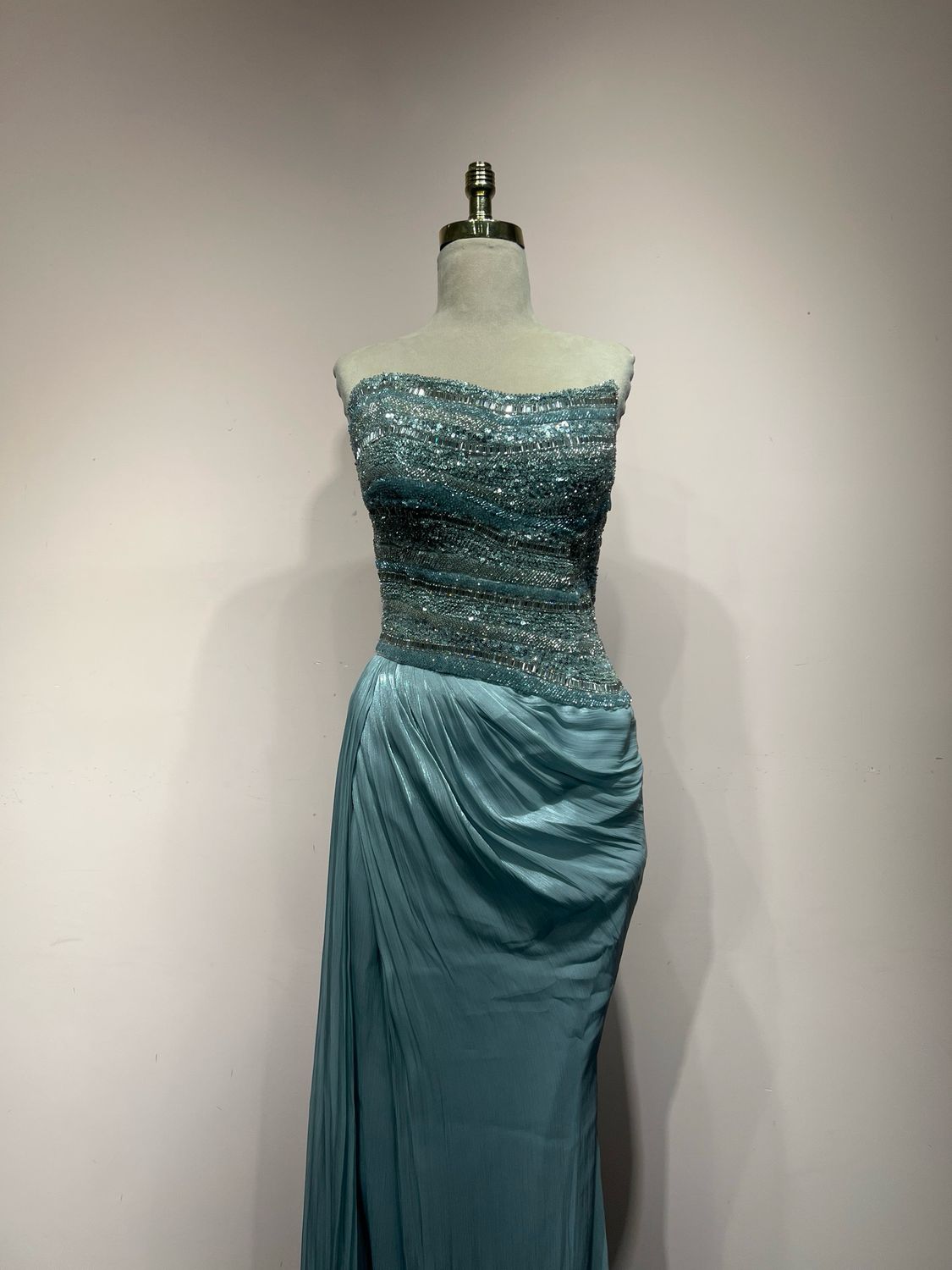Vestido largo - Verde menta - talla 12