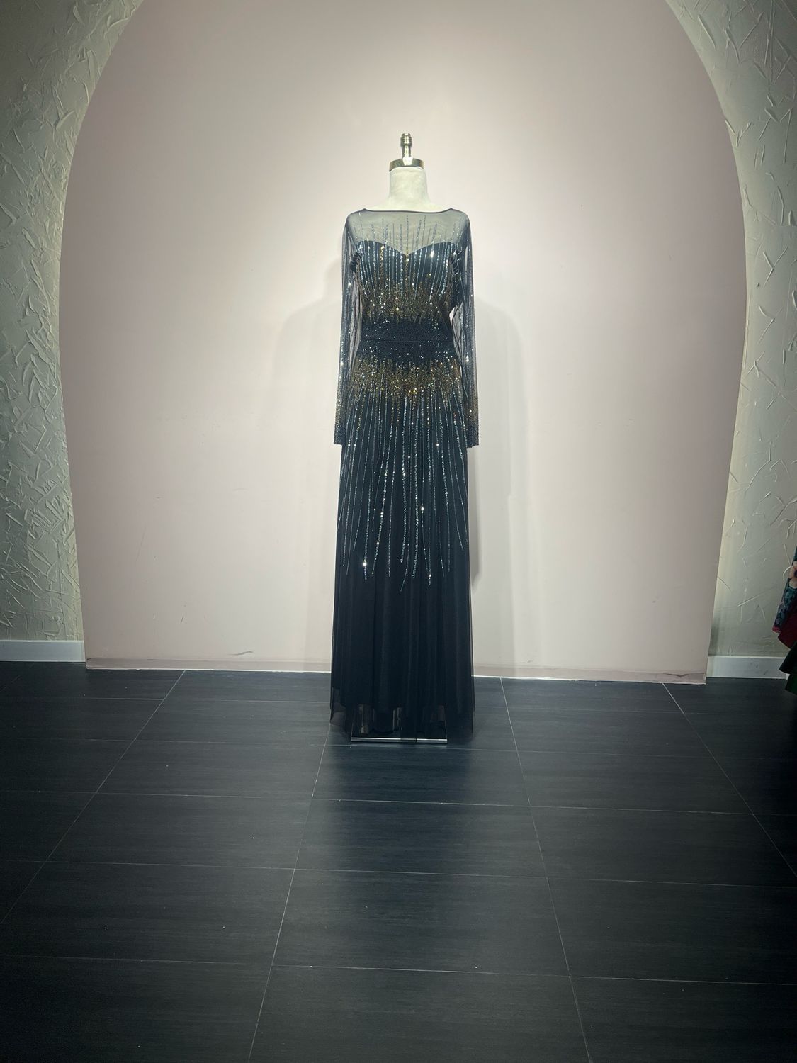 Vestido largo negro talla 48