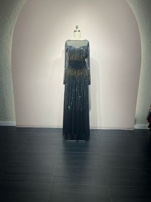 Vestido largo negro talla 48