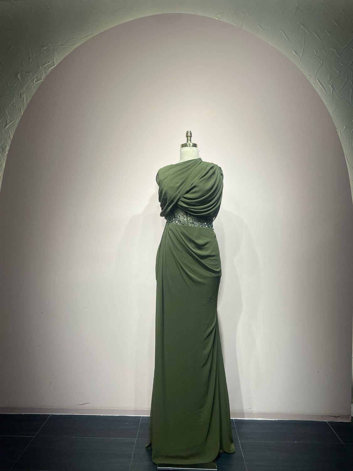 Vestido largo - Verde oliva - talla 38