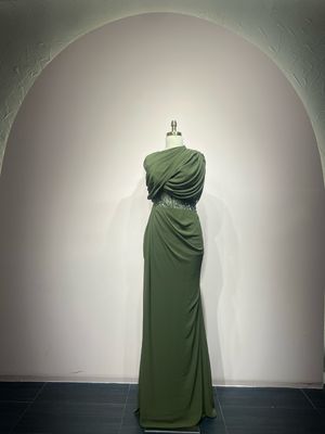 Vestido largo - Verde oliva - talla 38