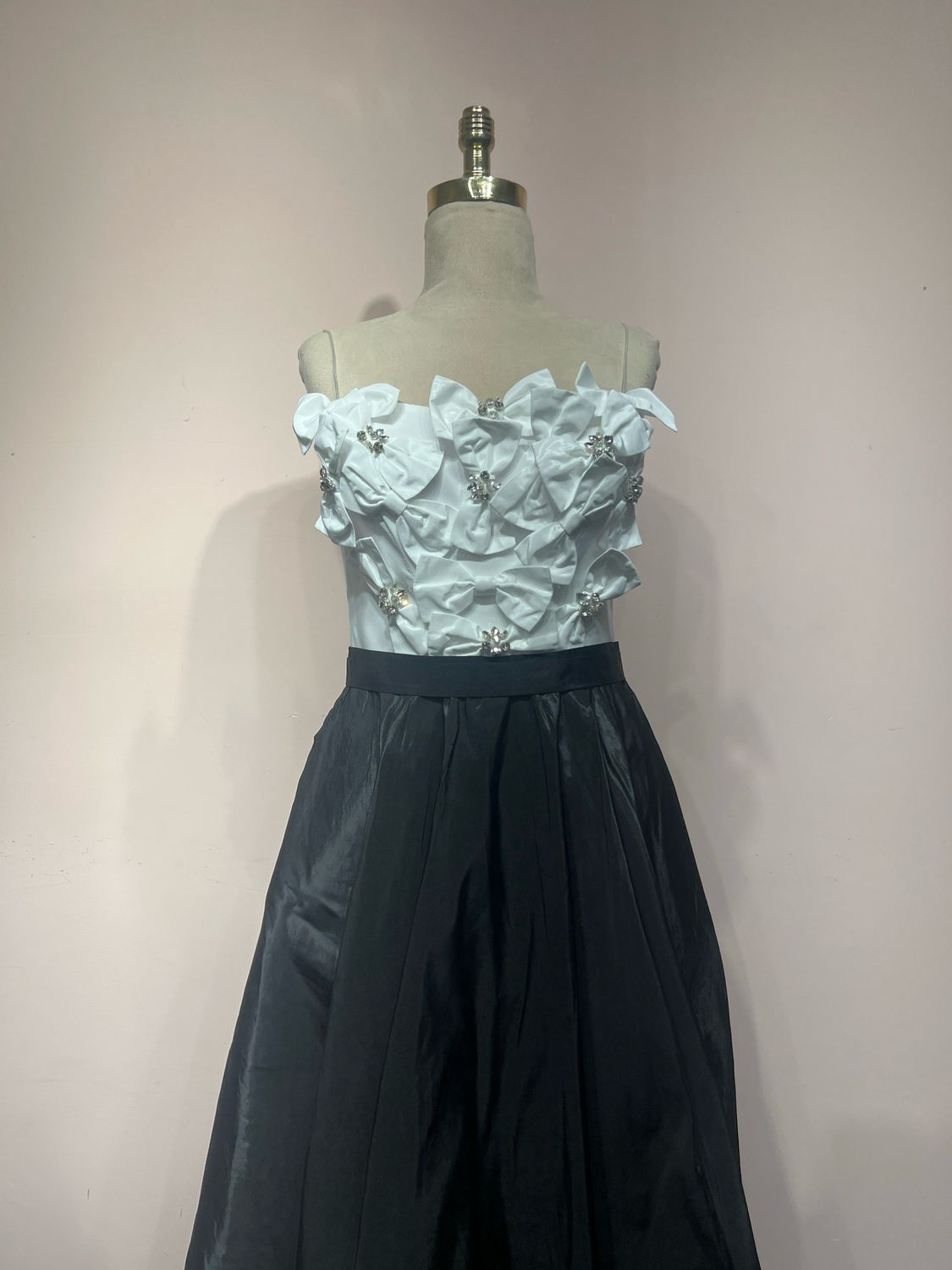 Vestido corto - Blanco/Negro - talla 38