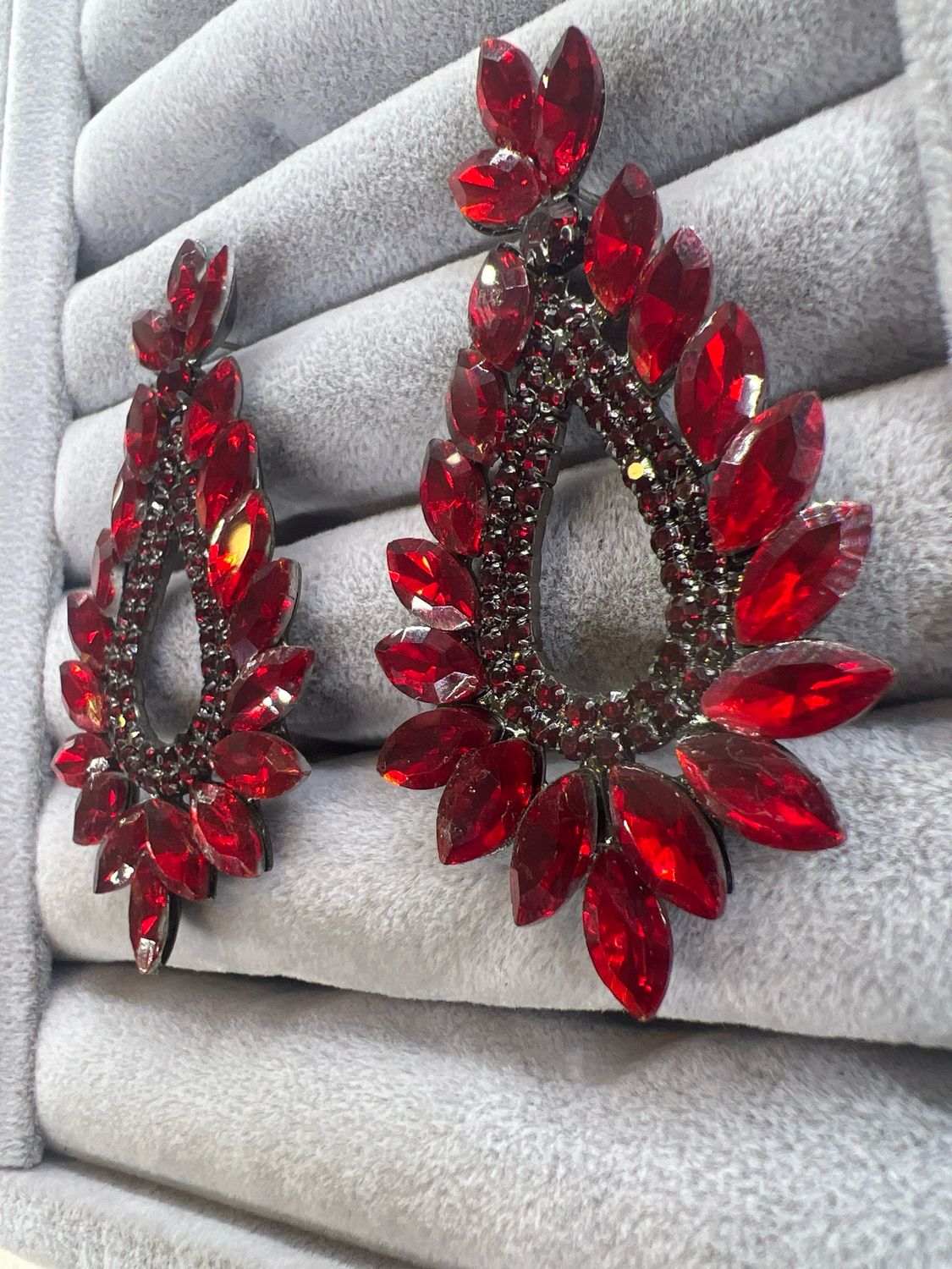 Aretes largos - Rojos